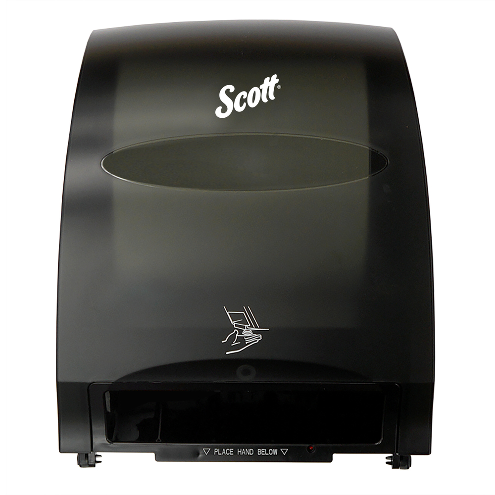 Scott® Essential Electronic Towel Dispenser, Smoke, Purple Core