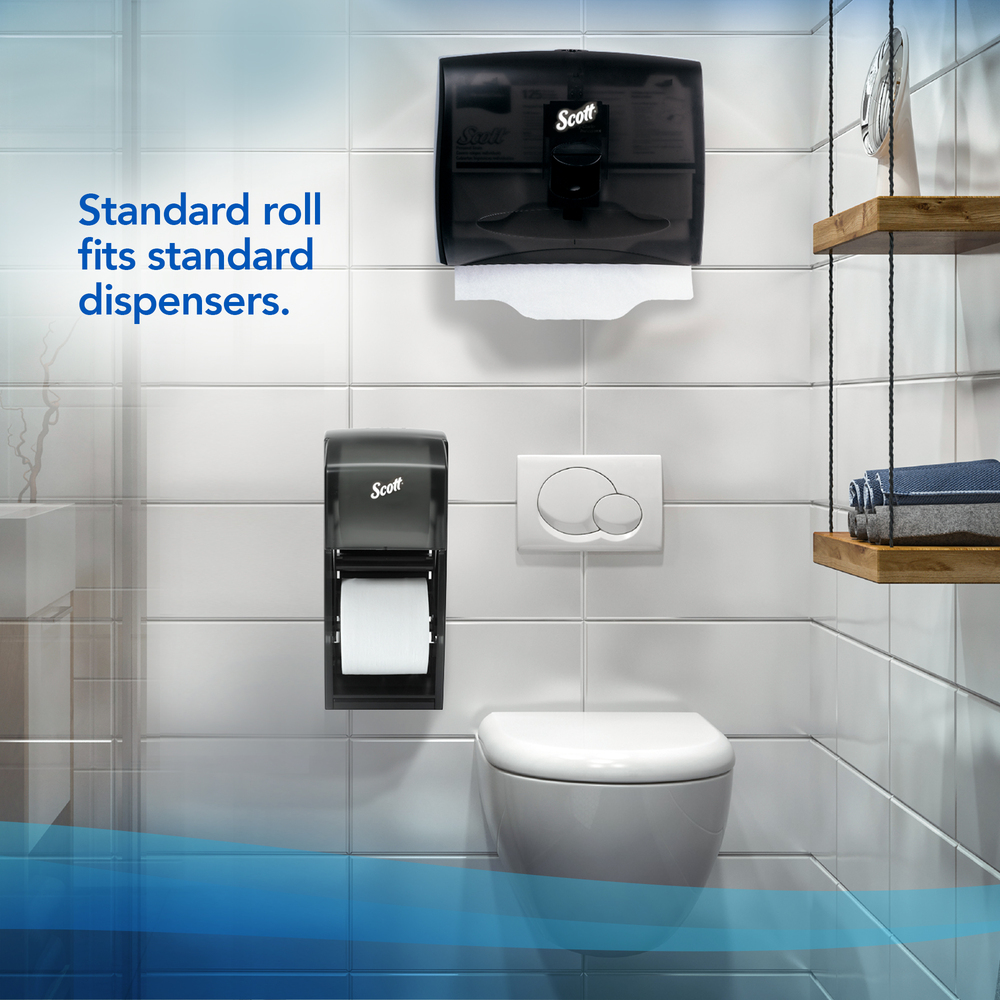 Scott® Essential Professional Standard Roll Bathroom Tissue (04460), 2-Ply, White, 80 Rolls / Case, 550 Sheets / Roll, 44,000 Sheets / Case - 04460