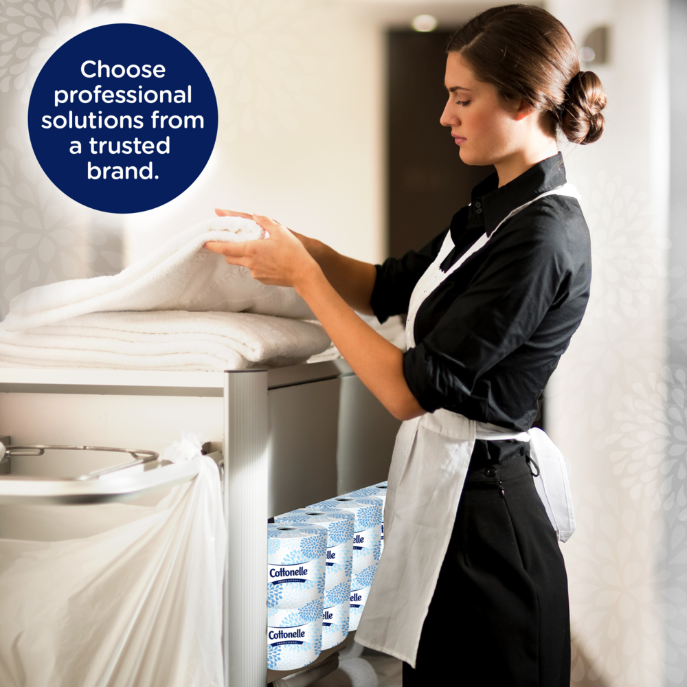 Cottonelle® Professional Standard Roll Bathroom Tissue (17713), 2-Ply, White, 60 Rolls / Case, 451 Sheets / Roll, 27,060 Sheets / Case - 17713
