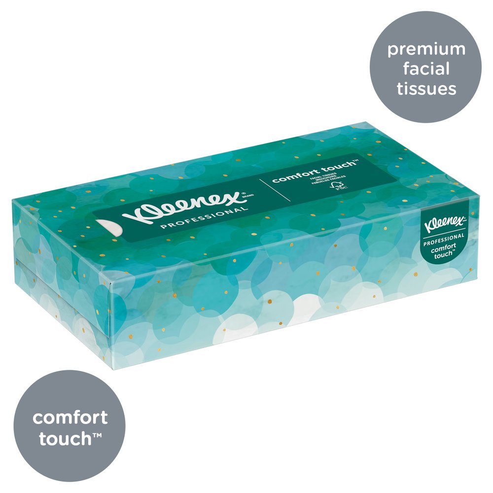 Kleenex® Professional Facial Tissue for Business (21400), Flat Tissue Boxes, 36 Boxes / Case, 100 Tissues / Box - 21400