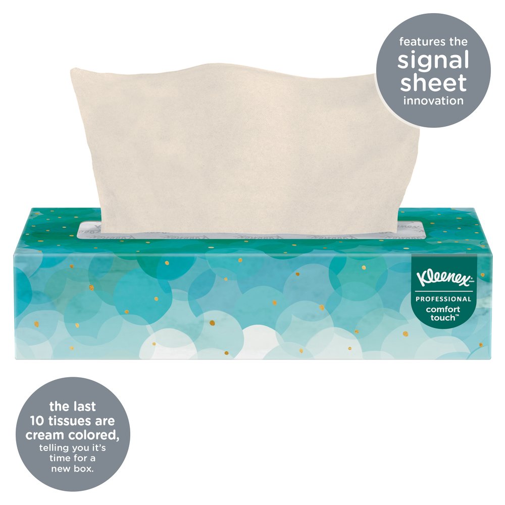 Kleenex® Professional Facial Tissue for Business (21400), Flat Tissue Boxes, 36 Boxes / Case, 100 Tissues / Box - 21400