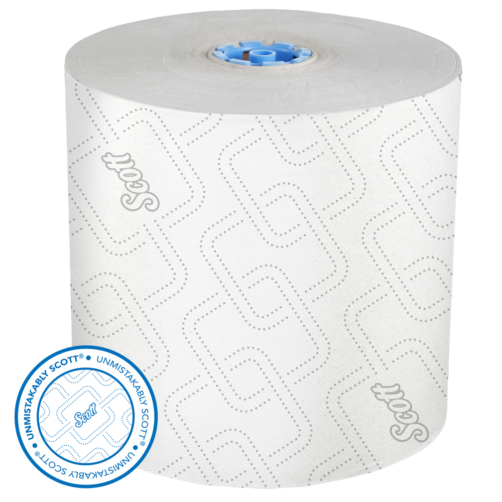 Scott Pro Hard Roll Paper Towels (25702) for Scott® Pro Electronic Hard Roll Towel Dispenser (Blue Core Only), Absorbency Pockets, White, 1150 Feet / Roll, 6 Rolls / Case, 6,900 Feet Total - 25702