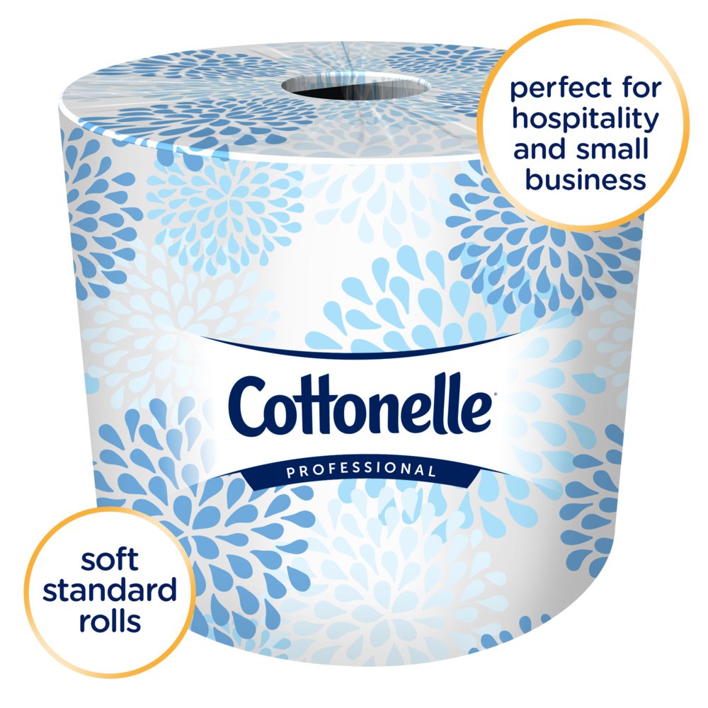 Cottonelle® Professional Standard Roll Bathroom Tissue (17713), 2-Ply, White, 60 Rolls / Case, 451 Sheets / Roll, 27,060 Sheets / Case - 17713
