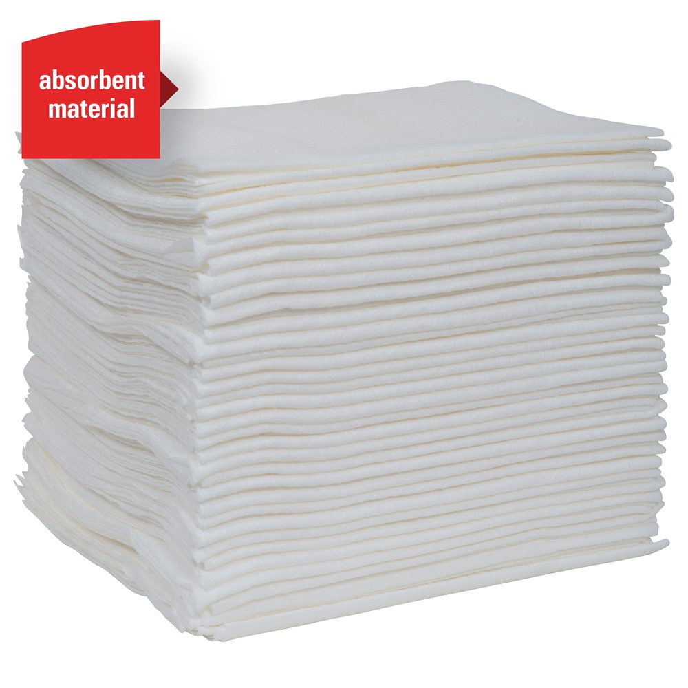 WypAll® X60 Washcloths (41083) with Hydroknit, 12.5 x 10, White, Quarterfold, 8 Packs / Case, 70 Sheets / Pack - 41083