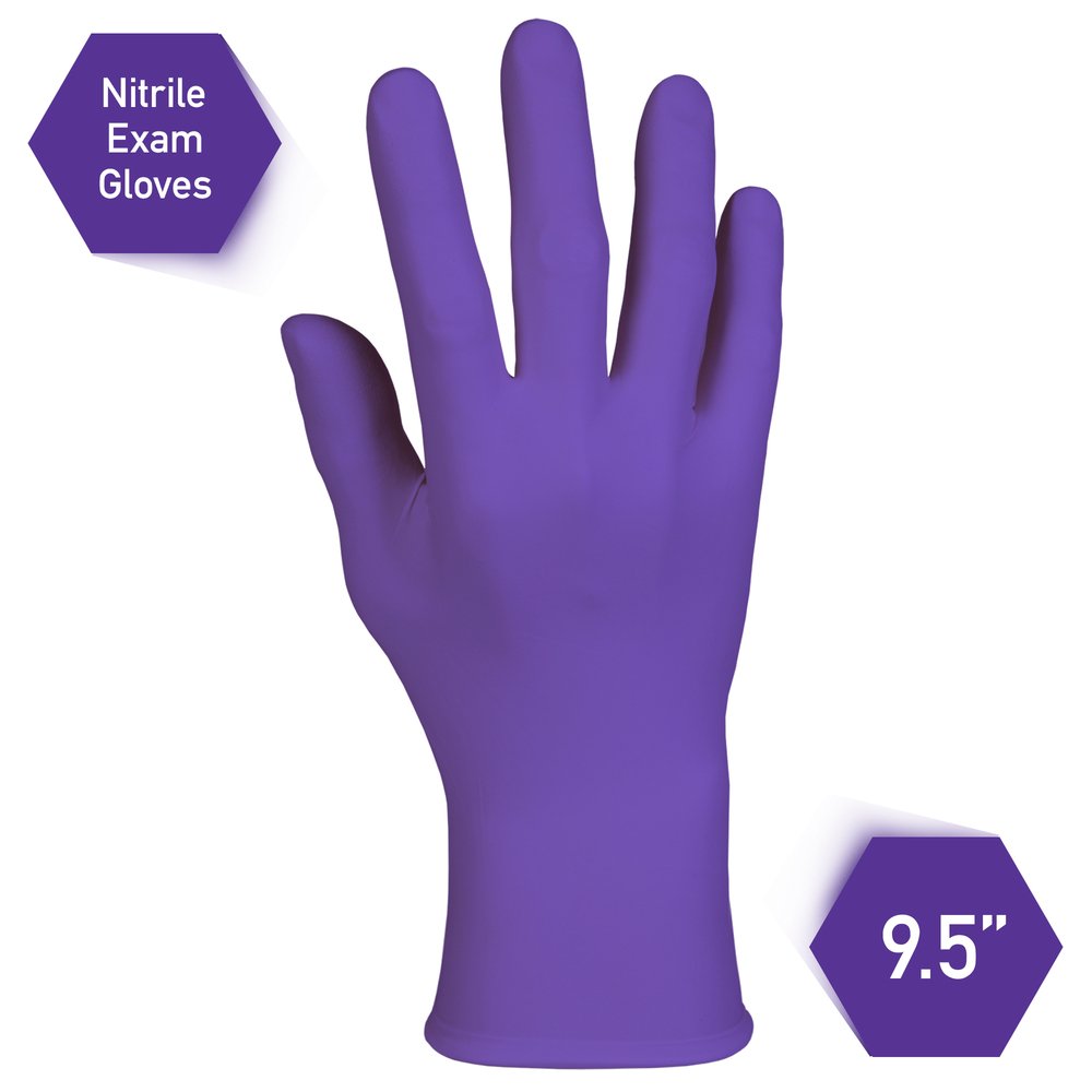 Kimberly-Clark™ Purple Nitrile™ Exam Gloves (55081), 5.9 Mil, Ambidextrous, 9.5”, Small, 100 Nitrile Gloves / Box, 10 Boxes / Case, 1,000 / Case - 55081