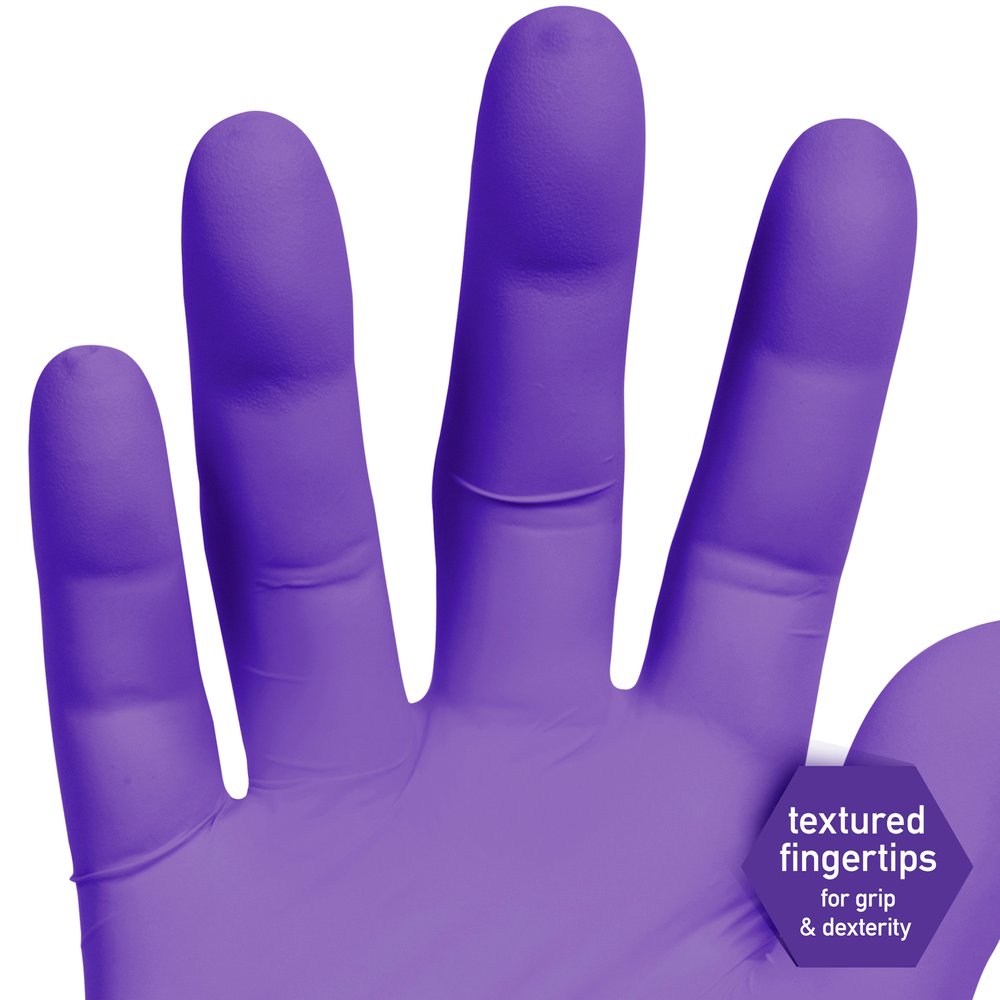 Kimberly-Clark™ Purple Nitrile™ Exam Gloves (55081), 5.9 Mil, Ambidextrous, 9.5”, Small, 100 Nitrile Gloves / Box, 10 Boxes / Case, 1,000 / Case - 55081