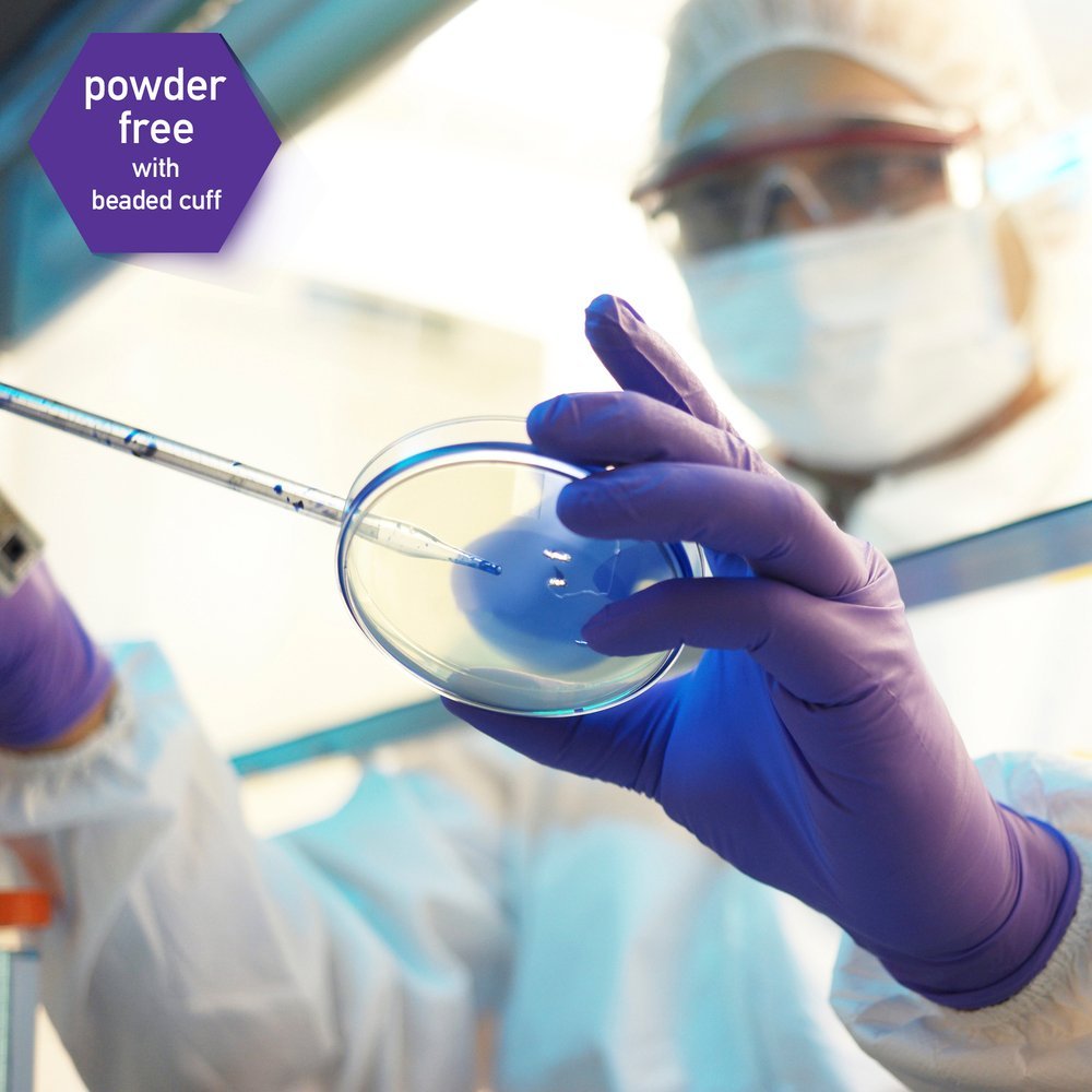 Kimberly-Clark™ Purple Nitrile™ Exam Gloves (55081), 5.9 Mil, Ambidextrous, 9.5”, Small, 100 Nitrile Gloves / Box, 10 Boxes / Case, 1,000 / Case - 55081