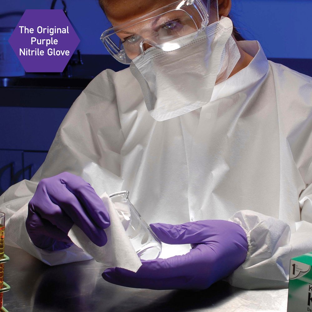 Kimberly-Clark™ Purple Nitrile™ Exam Gloves (55082), 5.9 Mil, Ambidextrous, 9.5”, Medium, 100 Nitrile Gloves / Box, 10 Boxes / Case, 1,000 / Case - 55082
