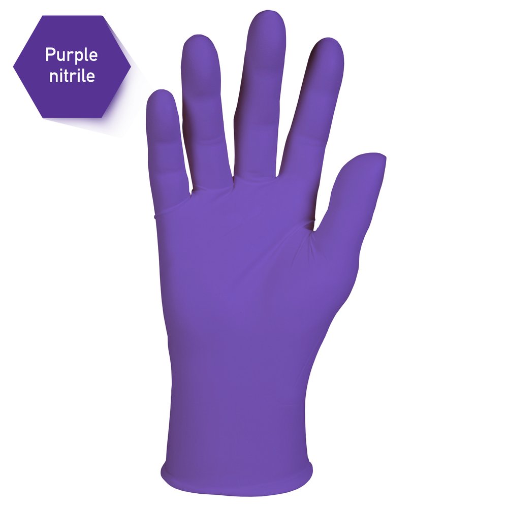 Kimberly-Clark™ Purple Nitrile™  Exam Gloves (55083), 5.9 Mil, Ambidextrous, 9.5”, Large, 100 Nitrile Gloves / Box, 10 Boxes / Case, 1,000 / Case - 55083