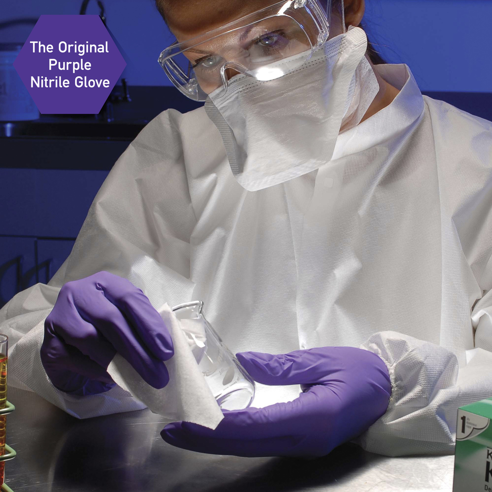 Kimberly-Clark™ Purple Nitrile™  Exam Gloves (55083), 5.9 Mil, Ambidextrous, 9.5”, Large, 100 Nitrile Gloves / Box, 10 Boxes / Case, 1,000 / Case - 55083