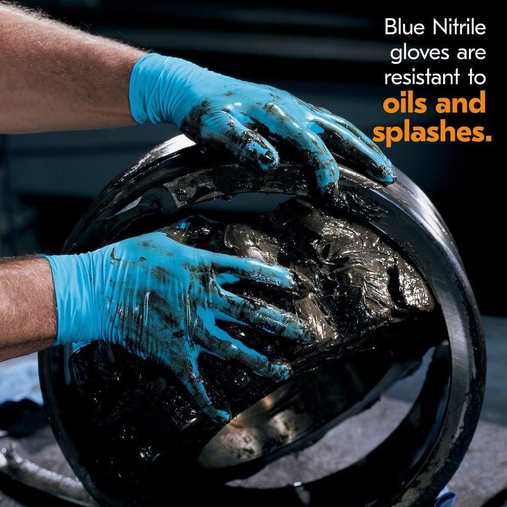 KleenGuard™ G10 Blue Nitrile Gloves (57373), Large, Powder-Free, 6 Mil, Ambidextrous, Thin Mil, 100 Gloves / Box, 10 Boxes / Case - 57373