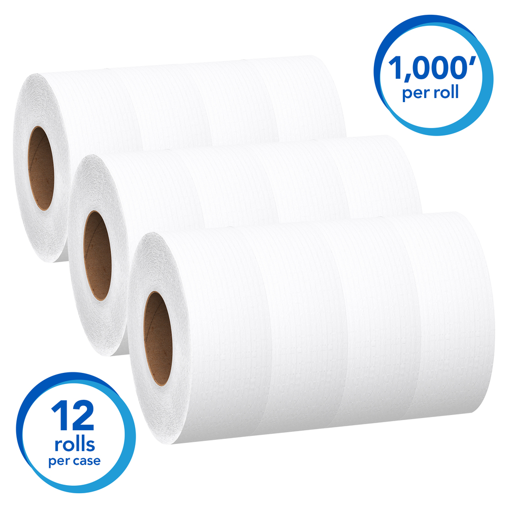 Scott® Essential 100% Recycled Fiber Jumbo Roll Bathroom Tissue - 67805