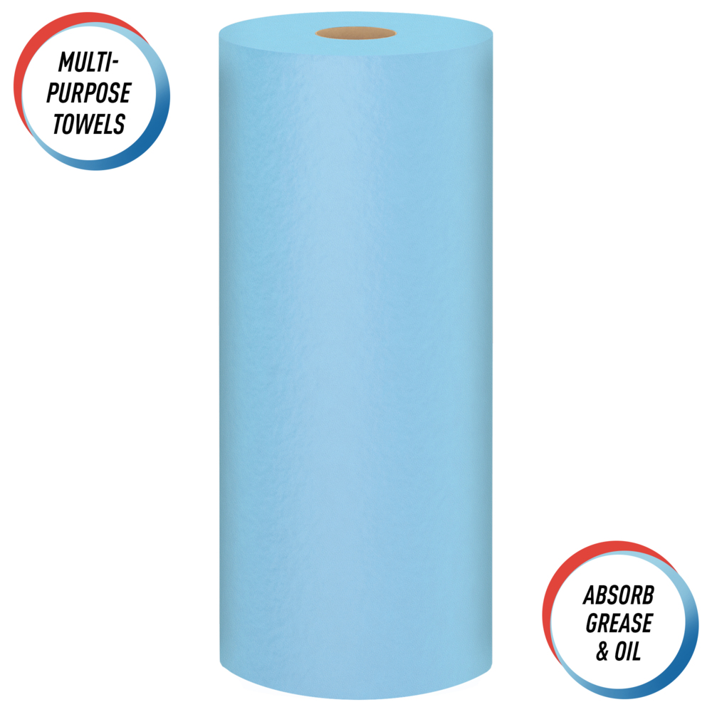 Scott® Shop Towels Original (75130), Blue Shop Towels, 1 Roll/Pack, 30 Packs/Case - 75130