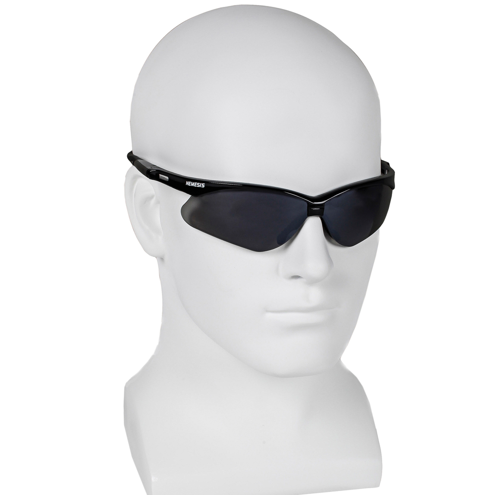 KleenGuard™ V30 Nemesis Safety Glasses (25688), Smoke Mirror with Black Frame, 12 Pairs / Case - 25688